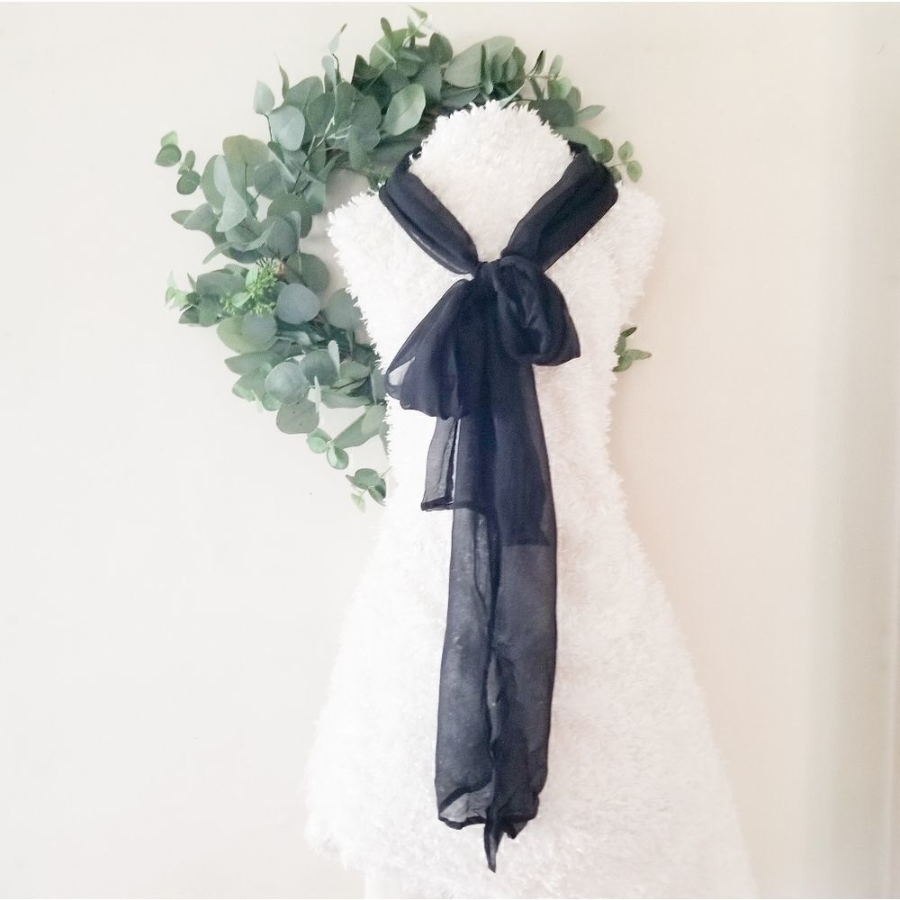 Black scarf sheer